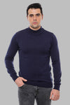 Jersey Medio Cuello Alto Hombre Azul Marino - Wessi