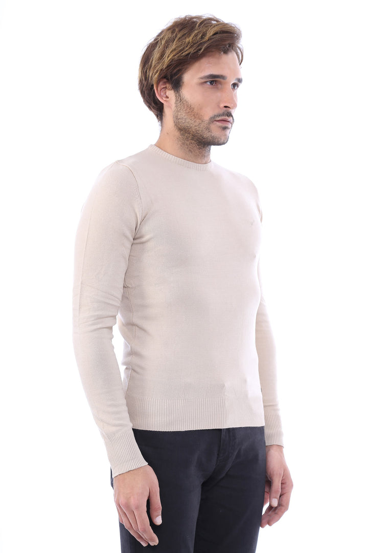 Beige Maglione Slim Fit a Maniche Lunghe - Wessi
