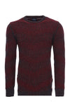 Tricot à Motifs Col Rond Bordeaux - Wessi