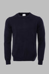 Navy Blue Crew Neck Sweater - Wessi