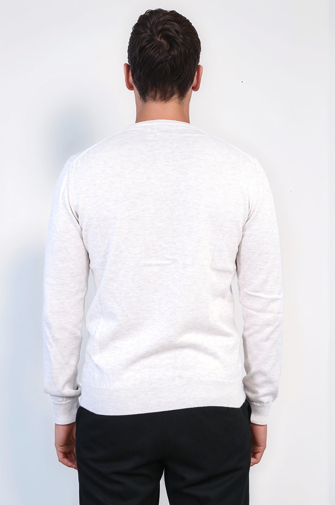 Beige Crew Neck Sweater - Wessi
