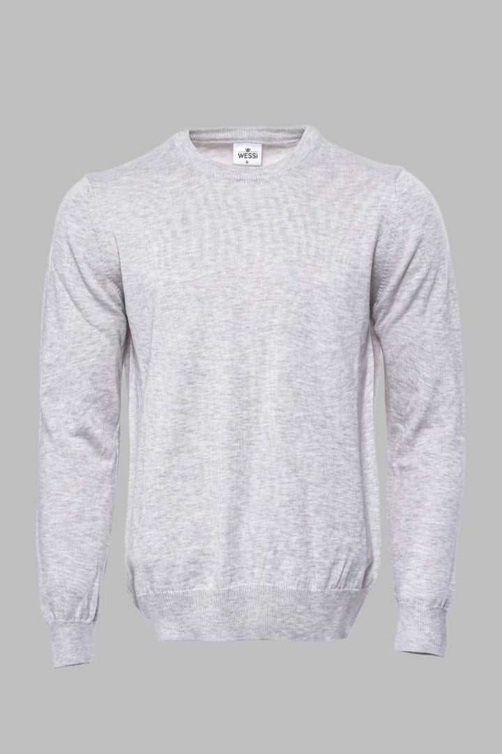 Beige Crew Neck Sweater - Wessi