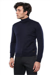 Turtleneck Navy Blue Sweater | Wessi