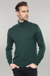 Suéter verde de cuello alto para hombre - Wessi