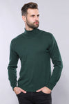 Suéter verde de cuello alto para hombre - Wessi