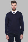 V Neck Dark Blue Knitwear | Wessi