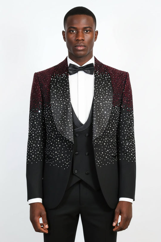 burgundy suit with black dress Burgundy Suit With Black Dress
