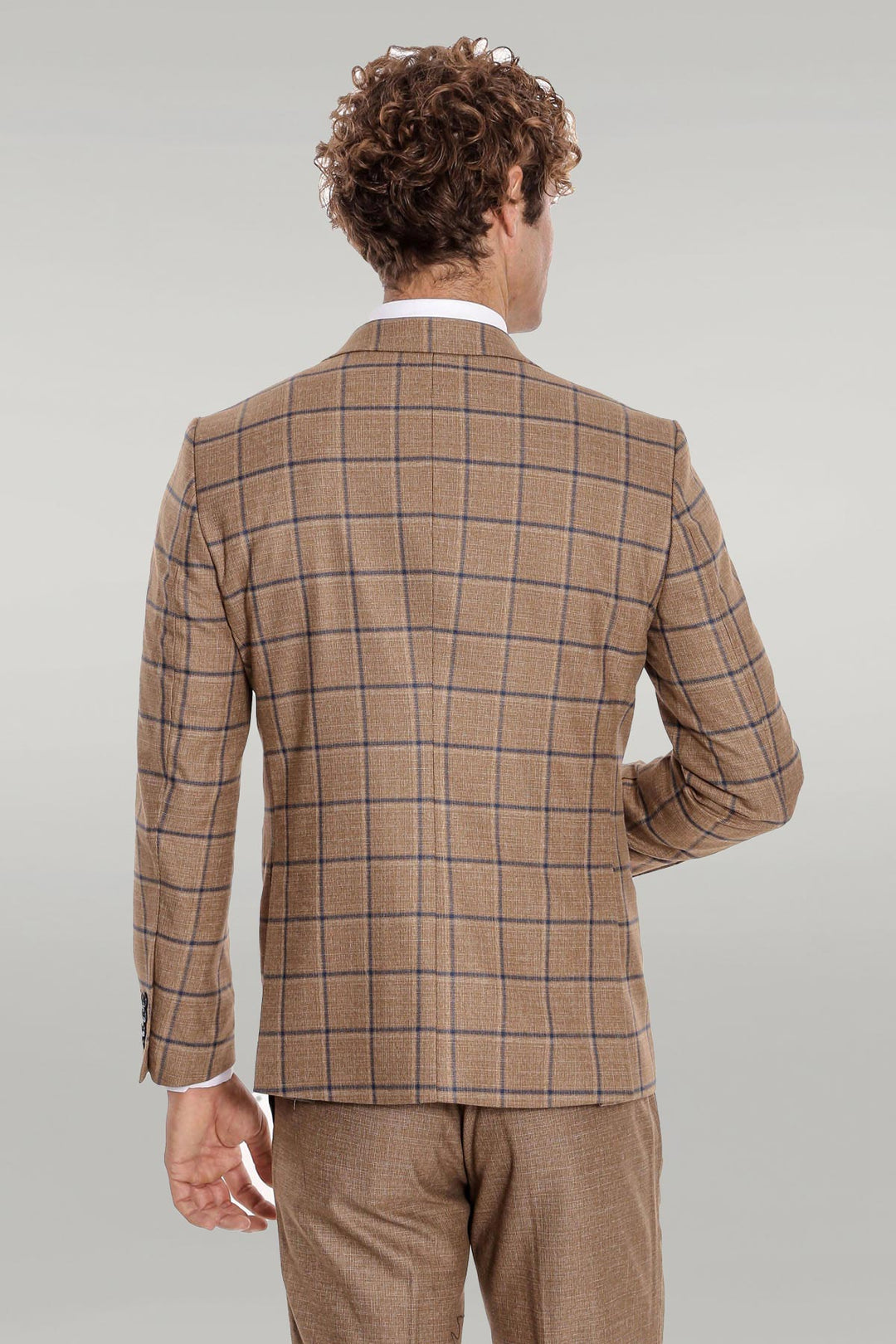 Costume Homme Marron à Motifs Coupe Slim - Wessi