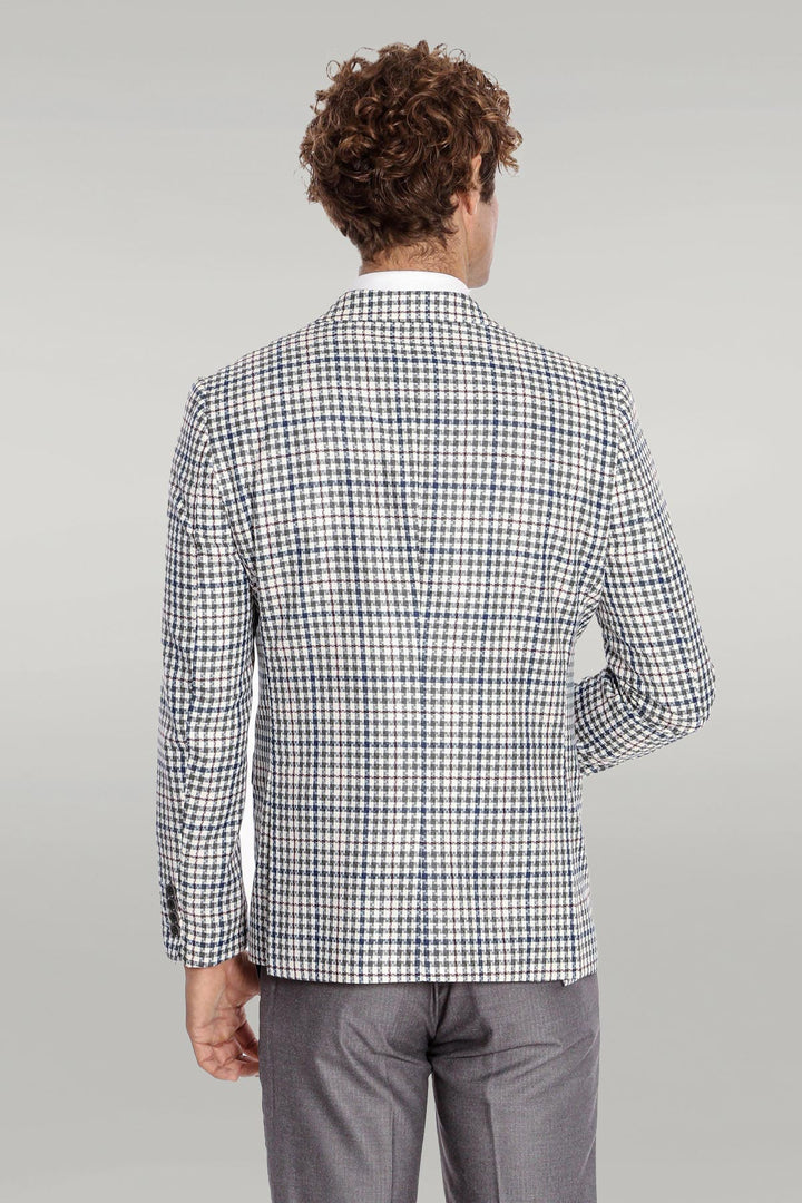 Costume homme gris à carreaux - Wessi