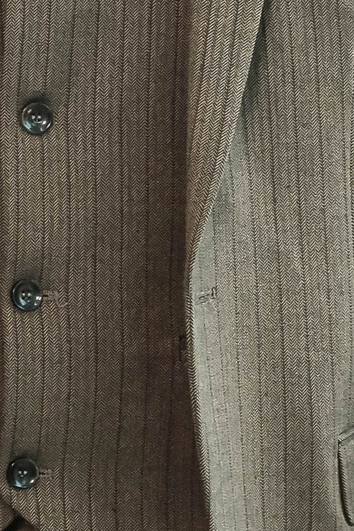 Costume homme coupe slim rayé marron - Wessi