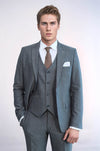 Traje hombre rayas slim fit antracita - Wessi