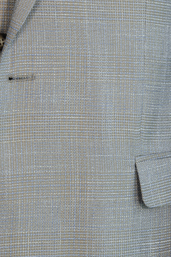 Costume Homme Beige Veste Slim à Motifs - Wessi