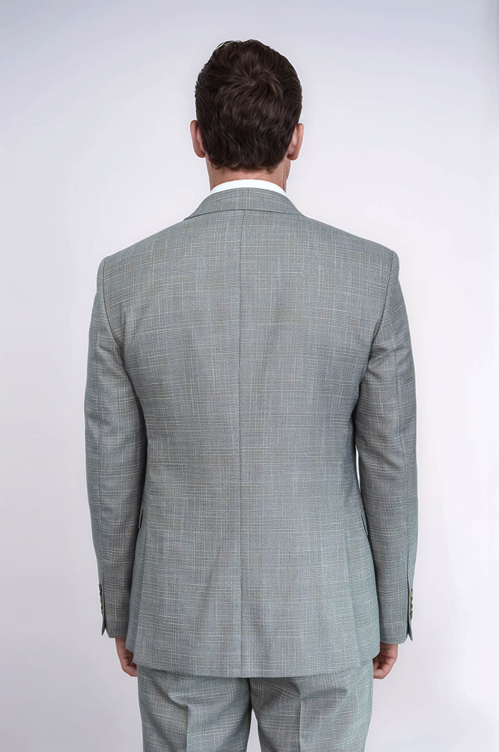 Costume Homme Beige Veste Slim à Motifs - Wessi