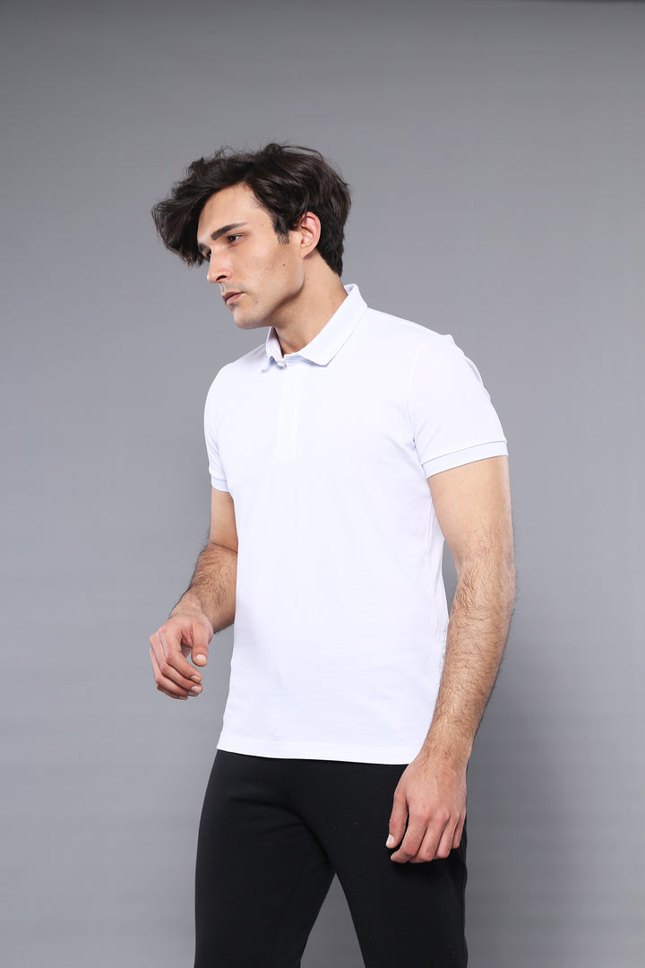 Polo Plain White T-Shirt - Wessi