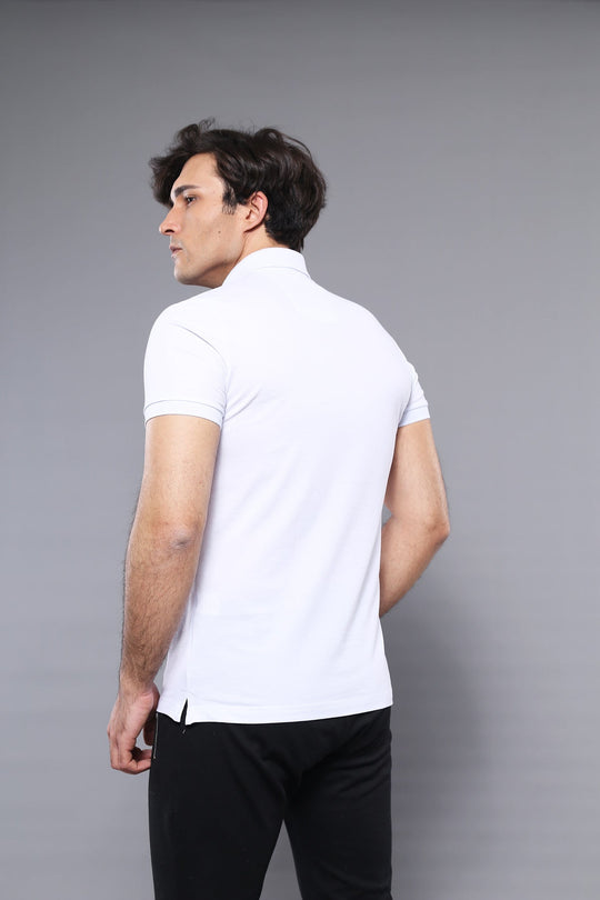 T-shirt Polo uni blanc - Wessi