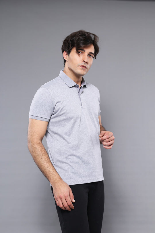 T-shirt Polo uni gris | Wessi - Wessi