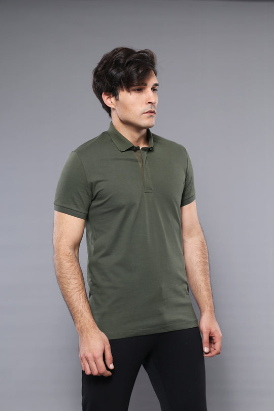 Футболка Polo Plain Khaki для мужчин - Wessi
