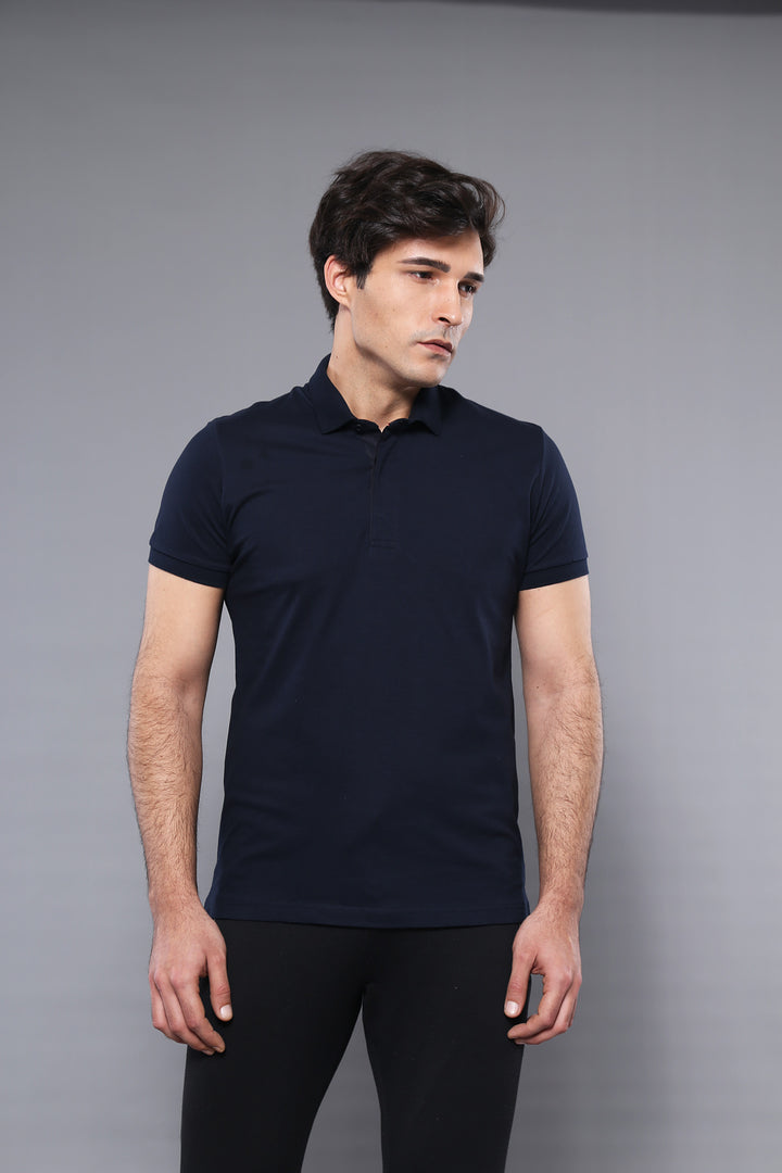 Polo Plain Navy Blue T-Shirt | Wessi
