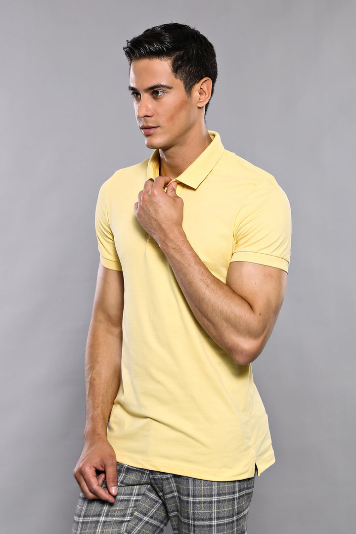 Футболка Polo Plain Yellow | Весс
