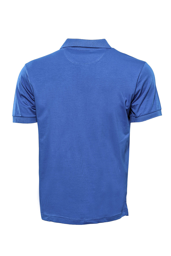 Plain Blue Polo Collar T-shirt - Wessi