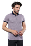 Patterned Pink Polo Men T-Shirt | Wessi