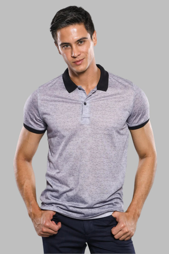 Grey Men's Floral T-Shirt | Wessi