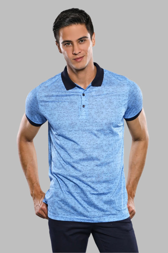 Turquoise Floral Patterned T-Shirt | Wessi