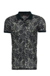Green Floral Polo Neck Men T-Shirt - Wessi