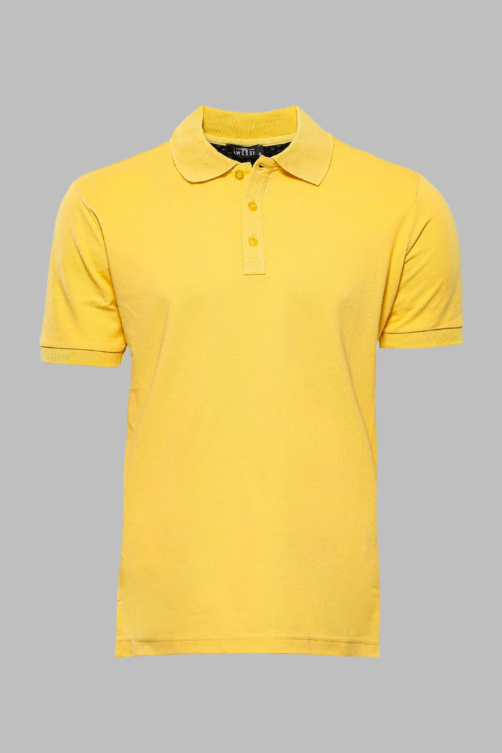 Oxford Yellow Polo Collar T-shirt - Wessi