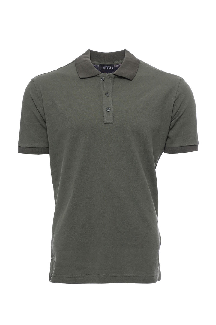 Khaki Polo Collar T-shirt - Wessi