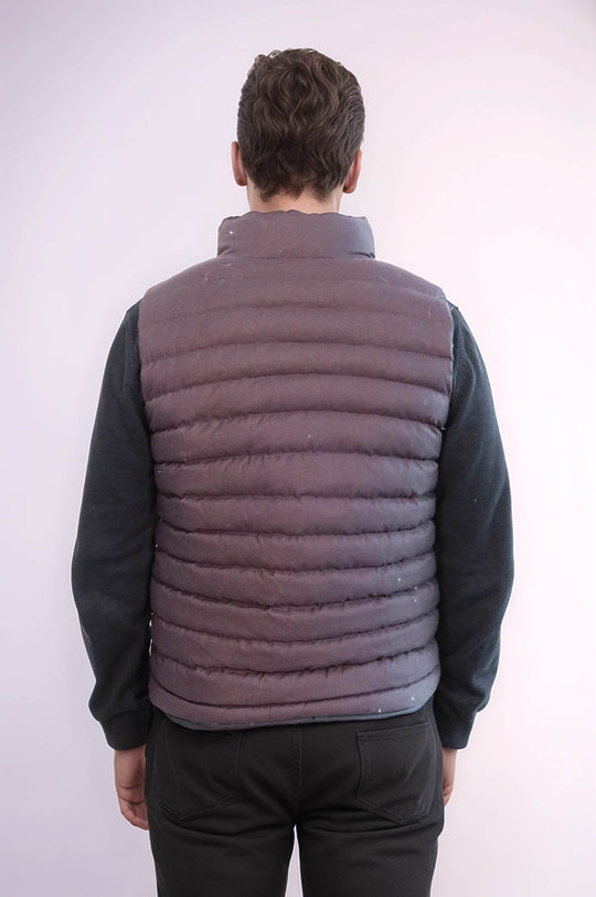 Chaleco de plumas reversible para hombre Puffer Marrón - Wessi