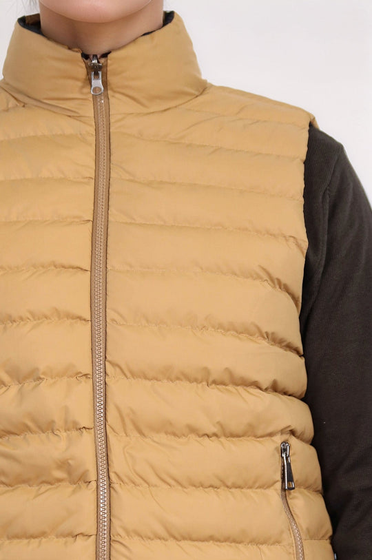Chaleco de plumas reversible para hombre Puffer Amarillo - Wessi