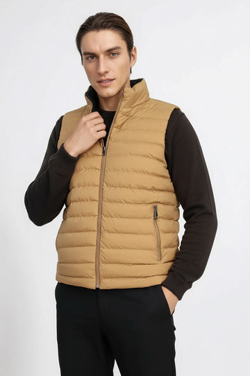 Chaleco de plumas reversible para hombre Puffer Amarillo - Wessi