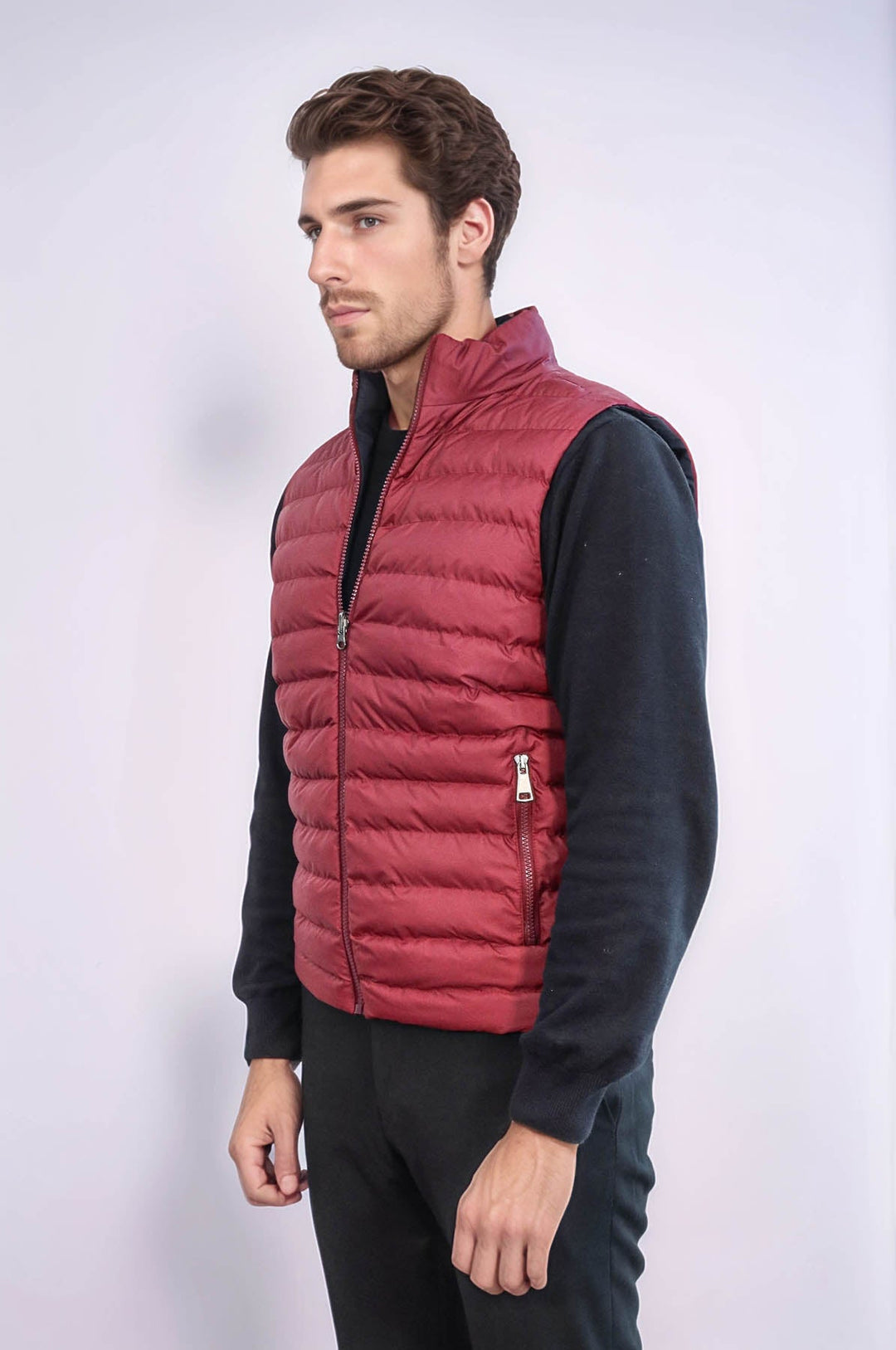 Gilet imbottito reversibile da uomo bordeaux - Wessi