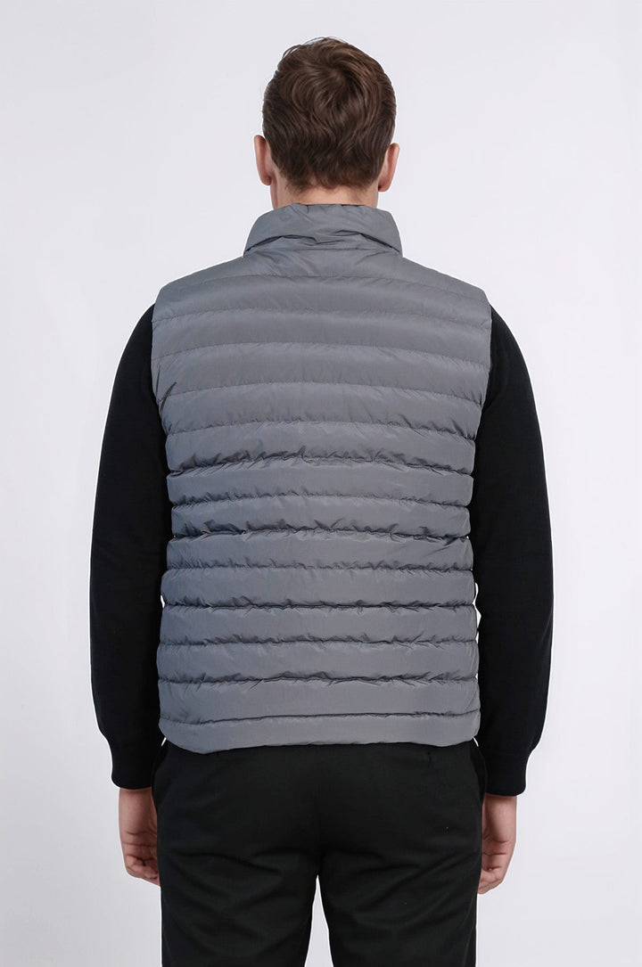 Chaleco de plumas reversible para hombre Puffer Gris - Wessi