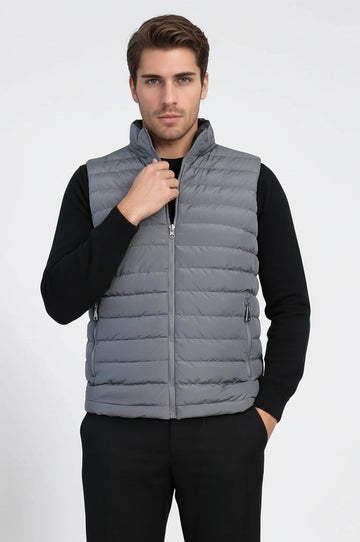Chaleco de plumas reversible para hombre Puffer Gris - Wessi