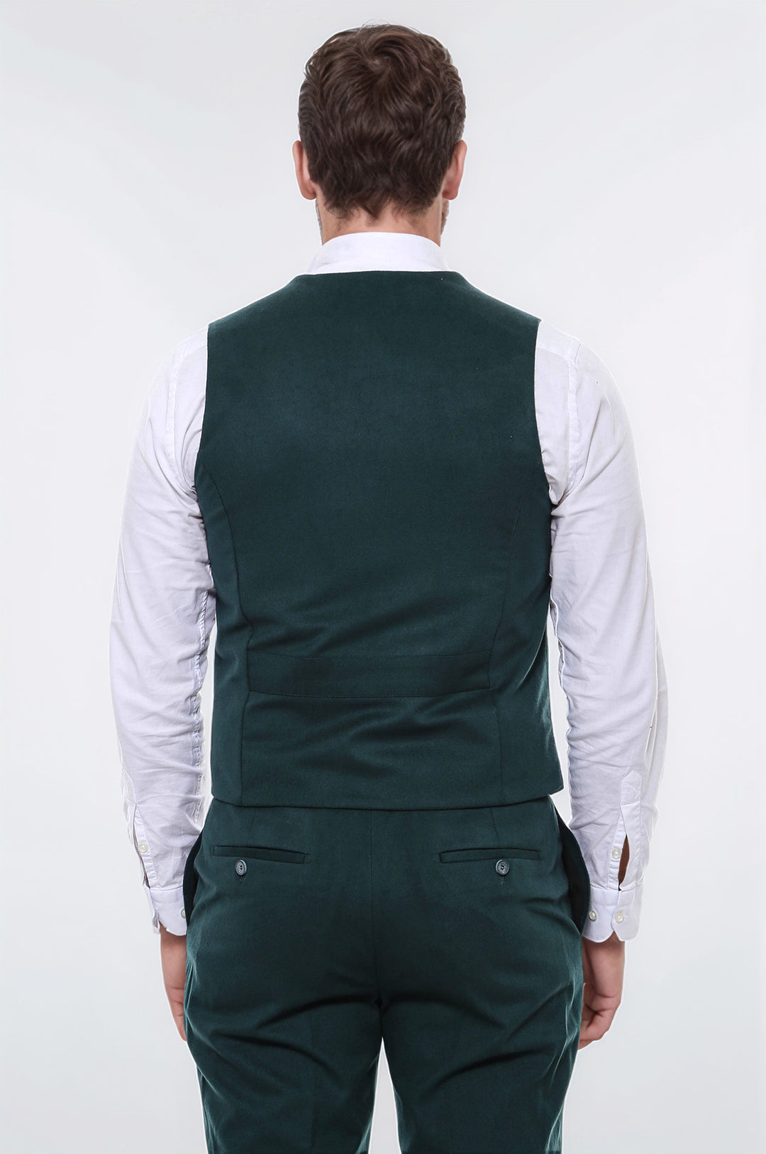 Gilet verde semplice con 8 bottoni - Wessi