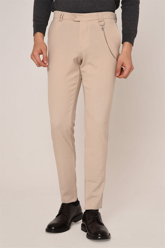Pantalon Habillé Homme Phonix - Beige - Taille 34 / 32 - Vintage Années 80-90