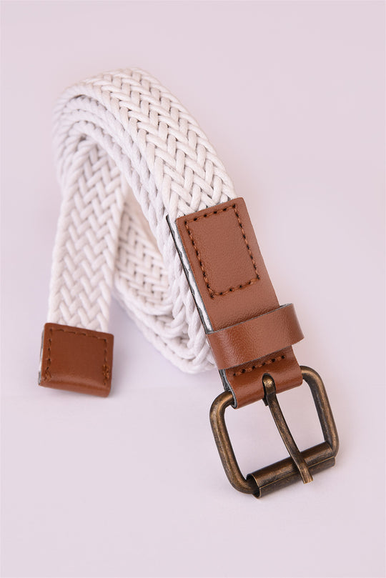 Ceinture en tricot fin blanc pour homme - Wessi