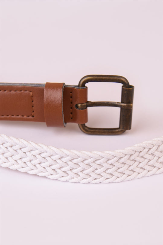 Ceinture en tricot fin blanc pour homme - Wessi