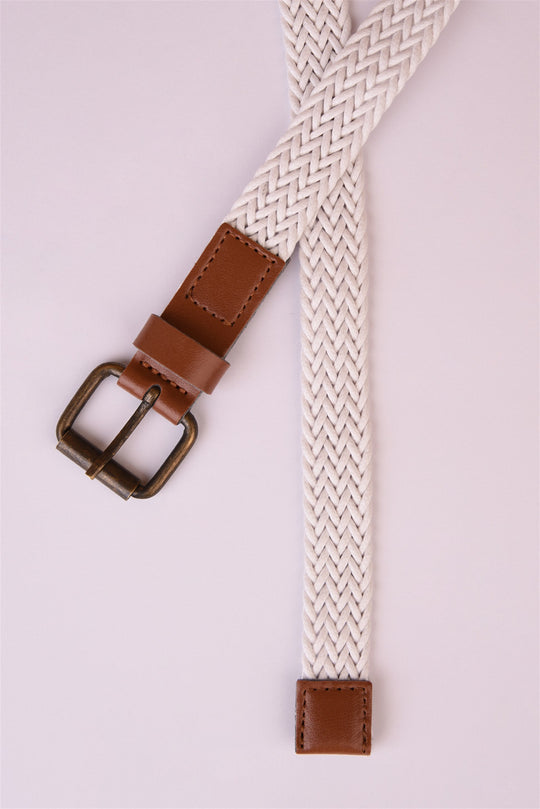 Ceinture en tricot fin blanc pour homme - Wessi