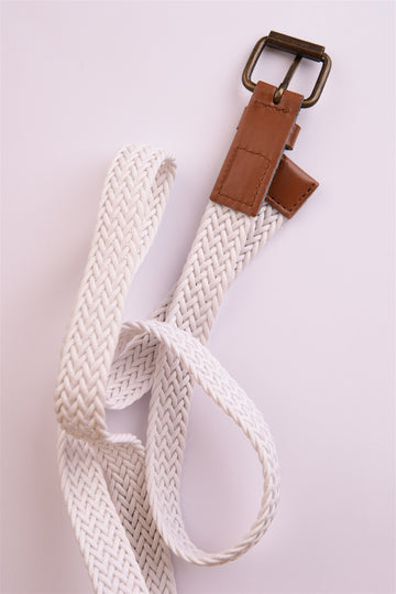 Ceinture en tricot fin blanc pour homme - Wessi