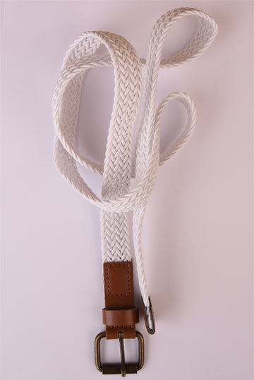 Ceinture en tricot fin blanc pour homme - Wessi