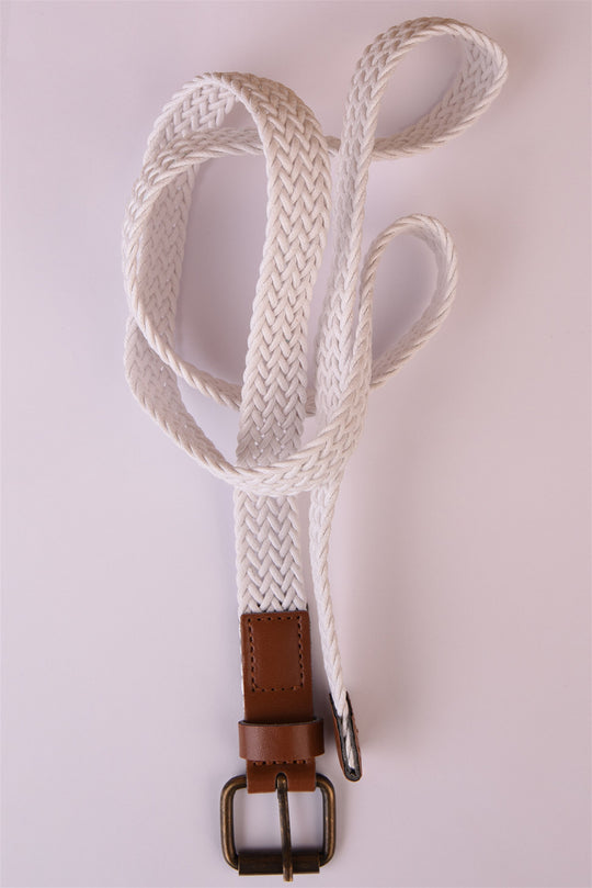 Ceinture en tricot fin blanc pour homme - Wessi