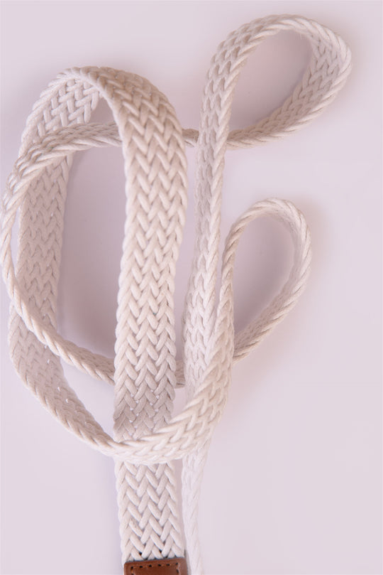 Ceinture en tricot fin blanc pour homme - Wessi