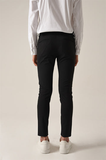 Men's Smoked Accessory Detail Slim Fit Trousers - Wessi
