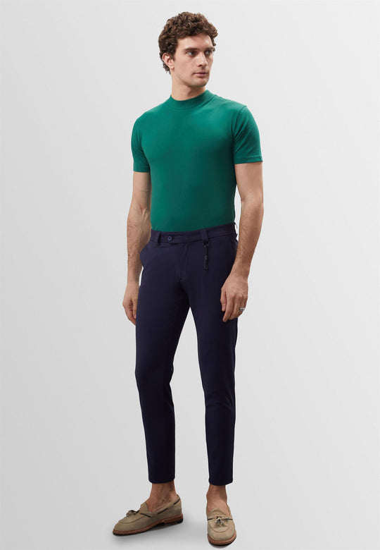 Pantalon Slim Homme Bleu Marine Détail Accessoires - Wessi