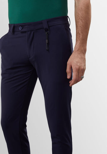 Pantalon Slim Homme Bleu Marine Détail Accessoires - Wessi