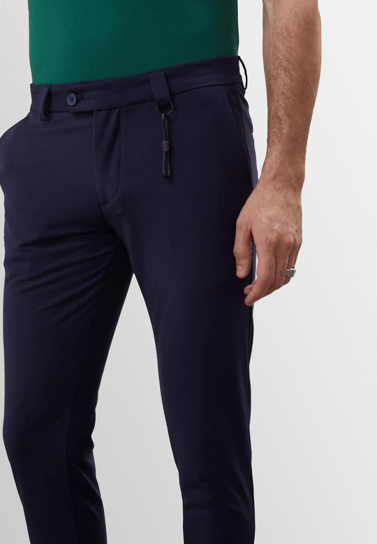 Pantalon Slim Homme Bleu Marine Détail Accessoires - Wessi