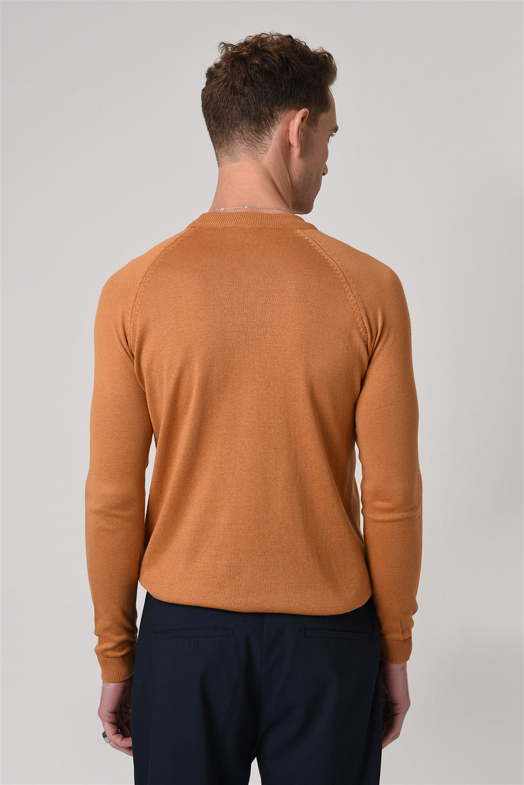 Men's Tabac Crew Neck Slim Fit Knitwear Sweater - Wessi